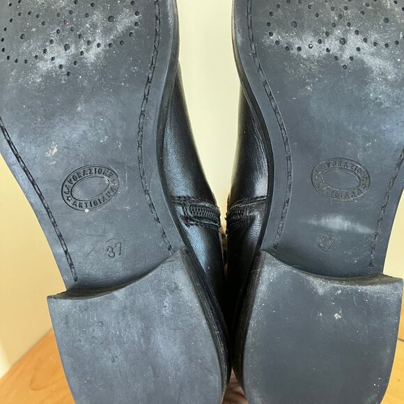 Donna Piu' Equestrian Riding Style Boots Two-Tone Leather & Suede Made in Italy - Picture 9 of 9